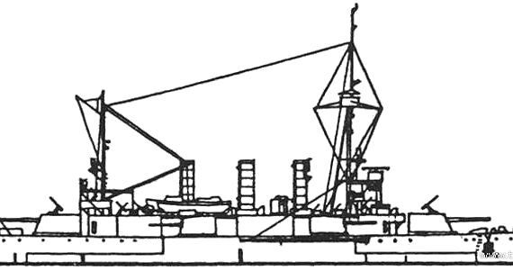 Корабль HSWMS Oscar II (Battleship) - Sweden (1905) - чертежи, габариты, рисунки
