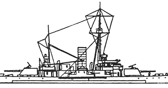 Корабль HSWMS Thor (Battleship) - Sweden (1899) - чертежи, габариты, рисунки