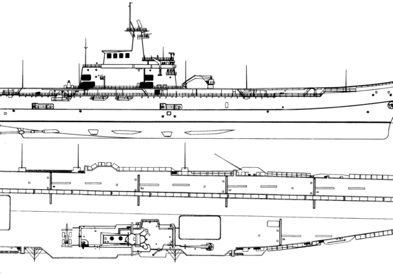 Aircraft carrier HTMS Chakri Naruebet (Aircraft Carrier) - Thailand - drawings, dimensions, pictures