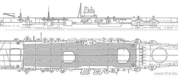 Aircraft carrier Hiryu Midway (1942) - drawings, dimensions, pictures