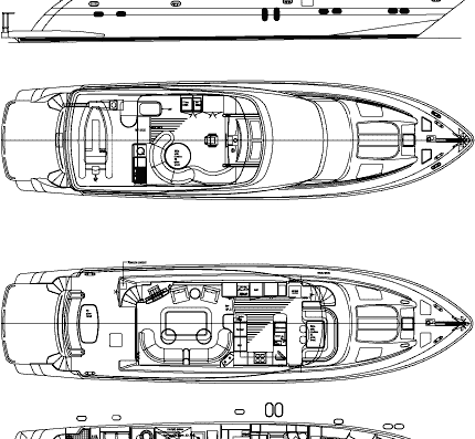 Yacht Horizon 74 - drawings, dimensions, pictures