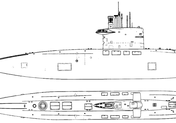 Подводная лодка Hr.MS Walrus (Submarine) - чертежи, габариты, рисунки