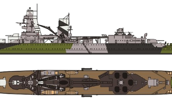 Крейсер Hr.Ms. De Ruyter 1942 (Light Cruiser) - чертежи, габариты, рисунки