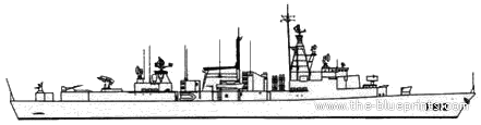 Корабль Hr.Ms. Jacob van Heemskerck F812 (Frigate) - Netherlands - чертежи, габариты, рисунки