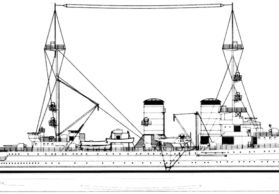 Cruiser Hr.Ms. Java 1918 (Light Cruiser) - drawings, dimensions, pictures