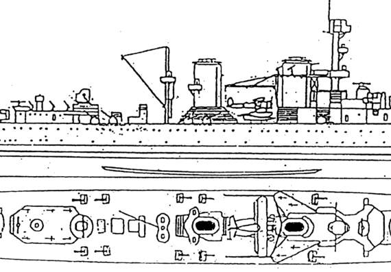 Крейсер Hr.Ms. Java 1941 (Light Cruiser) - чертежи, габариты, рисунки