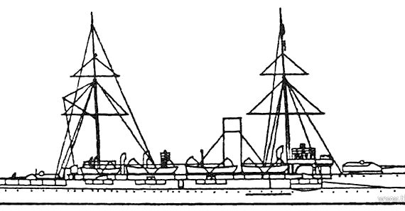 Корабль Hr De Ruyter (Battleship) - Netherlands (1901) - чертежи, габариты, рисунки