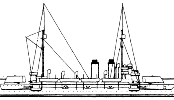 Корабль Hr De Zeven Provincien (Coastal defence ship) - Netherlands (1914) - чертежи, габариты, рисунки