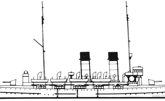 Корабль Hr Gelderland (Cruiser) - Netherlands (1918) - чертежи, габариты, рисунки