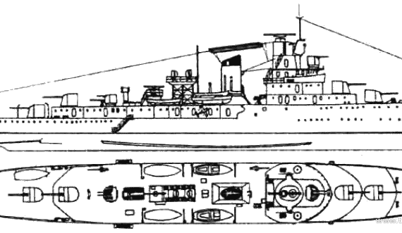 Корабль Hr Van Kinsbergen (Sloop) - Netherlands (1939) - чертежи, габариты, рисунки