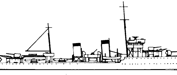 Корабль Hr Witte de With (Destroyer) - Netherlands (1935) - чертежи, габариты, рисунки