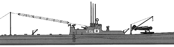 Ship IJM I-58 (Submarine - drawings, dimensions, figures