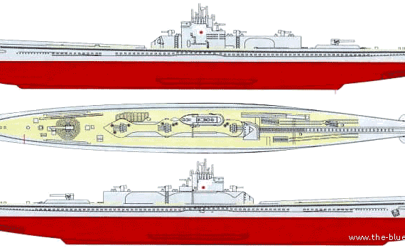 Корабль IJN-400 (Submarine) - чертежи, габариты, рисунки