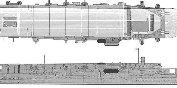 Авианосец IJN Akagi (Aircraft Carrier)IJN Akagi (Aircraft Carrier) (1935) - чертежи, габариты, рисунки
