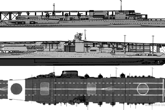 Авианосец IJN Akagi (Aircraft Carrier) (1941) - чертежи, габариты, рисунки