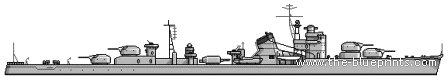 Ship IJN Akitsuki (Destroyer) - drawings, dimensions, pictures