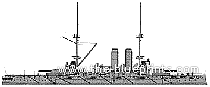 Боевой корабль IJN Asahi (1902) - чертежи, габариты, рисунки