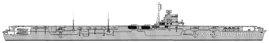 Корабль IJN Aso (Aircraft Carrier) (1943) - чертежи, габариты, рисунки