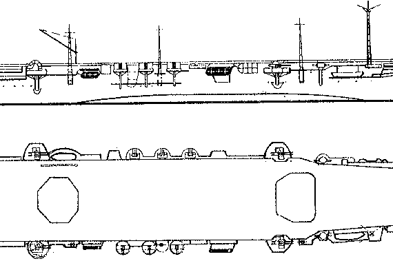 Боевой корабль IJN Chitose (1944) - чертежи, габариты, рисунки