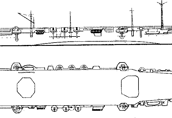 Авианосец IJN Chitose (Aircraft Carrier) (1943) - чертежи, габариты, рисунки
