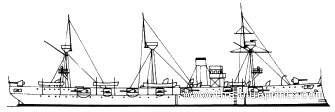 Корабль IJN Chiyoda (Armored Cruiser) (1898) - чертежи, габариты, рисунки