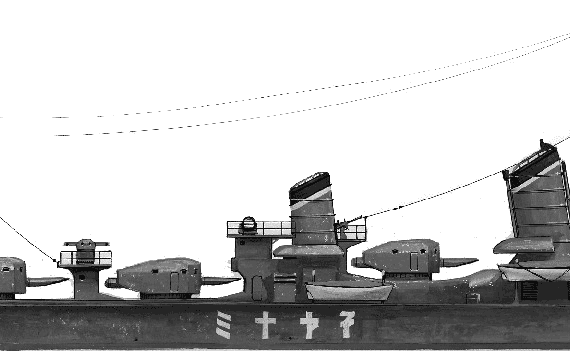 Эсминец IJN Fubuki (Destroyer) (1929) - чертежи, габариты, рисунки