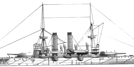 IJN Fuji (Battleship) (1897) - drawings, dimensions, pictures