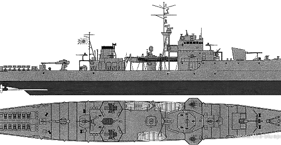 Корабль IJN HEI (Escort) - чертежи, габариты, рисунки