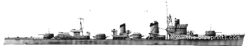 Эсминец IJN Hamakaze (Destroyer) (1943) - чертежи, габариты, рисунки