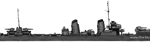 Корабль IJN Harukaze (Destroyer) (1944) - чертежи, габариты, рисунки