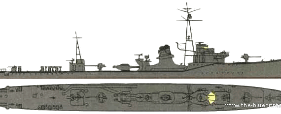 Корабль IJN Hatsukari (Torpedo Boat) (1945) - чертежи, габариты, рисунки