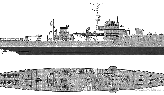 Корабль IJN Hei (Destroyer Escort) - чертежи, габариты, рисунки