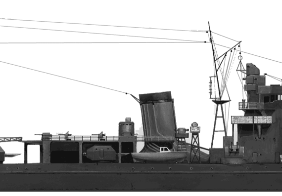 Корабль IJN Hiei (Battleship) (1940) - чертежи, габариты, рисунки