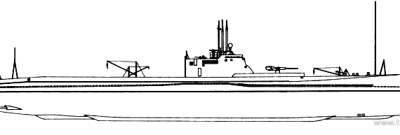 Submarine IJN I-16 (1940) - drawings, dimensions, figures
