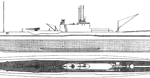 Корабль IJN I-19 (Submarine) - чертежи, габариты, рисунки