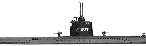 Подводная лодка IJN I-201 (Submarine) (1944) - чертежи, габариты, рисунки