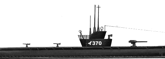 Подводная лодка IJN I-370 (Submarine) (1945) - чертежи, габариты, рисунки