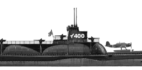 Подводная лодка IJN I-400 (Submarine) (1945) - чертежи, габариты, рисунки