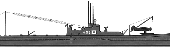 Подводная лодка IJN I-58 (Submarine) - чертежи, габариты, рисунки