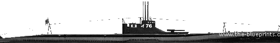 Подводная лодка IJN I-76 (Submarine) (1942) - чертежи, габариты, рисунки