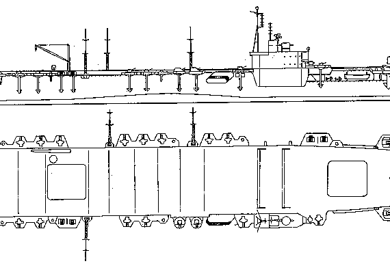 Aircraft carrier IJN Ibuki (Aircraft Carrier) (1944) - drawings, dimensions, pictures