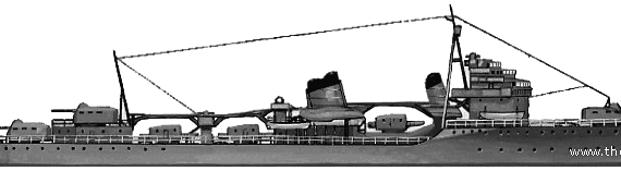 Корабль IJN Ikazuchi (Destroyer) (1934) - чертежи, габариты, рисунки