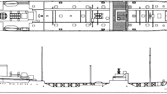 Корабль IJN Itsukushimamaru (Aux.Tanker) - чертежи, габариты, рисунки