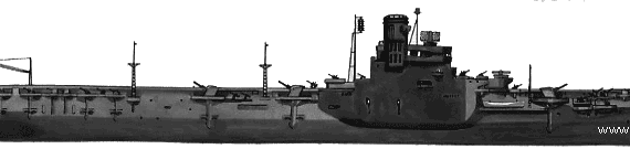 Крейсер IJN Junyo (Aircraft Carrier) (1945) - чертежи, габариты, рисунки
