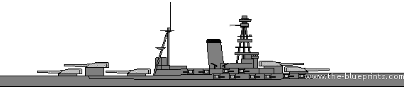 Корабль IJN Kaga (Battleship) (1915) - чертежи, габариты, рисунки