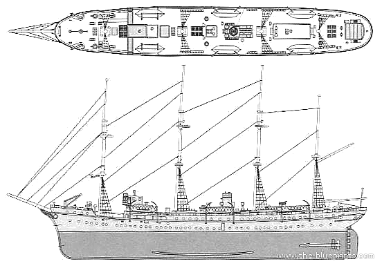 Корабль IJN Kaioumaru - чертежи, габариты, рисунки
