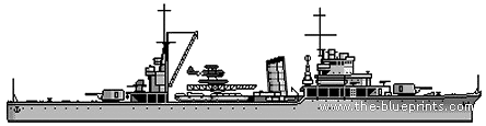 Корабль IJN Kashima (Battleship) (1921) - чертежи, габариты, рисунки