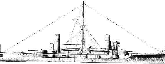 Корабль IJN Kasuga (Cruiser) (1905) - чертежи, габариты, рисунки