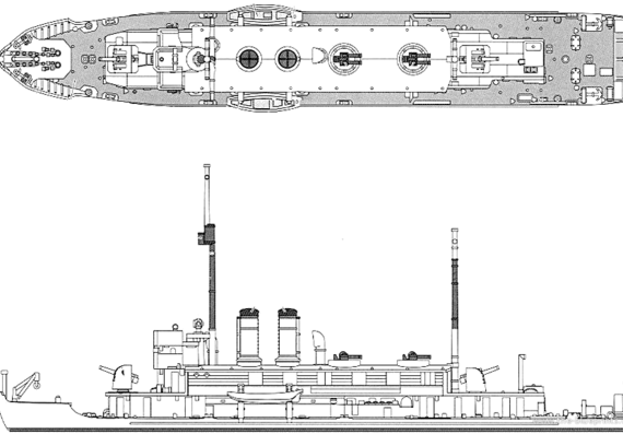 IJN Katada (Gunboat) - drawings, dimensions, figures