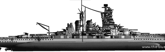 Боевой корабль IJN Kongo (Battleship) - чертежи, габариты, рисунки
